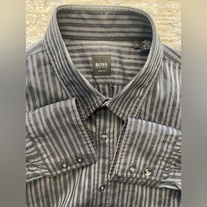 Hugo Boss - cotton striped dress shirt Size XL (slim fit)